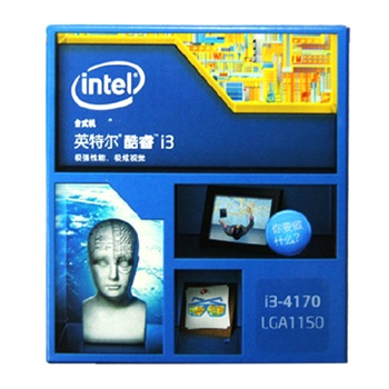 京聪商城英特尔（Intel） 酷睿i3-4170 22纳米 Haswell架构盒装CPU处理器 （LGA1150/3.7GHz/3MB三级缓存/54W）总代理批发