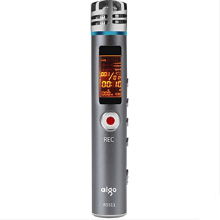 京聪商城爱国者（aigo） R5511 录音笔专业 微型 高清远距降噪 MP3播放器 大容量 2100H 8G 灰色总代理批发