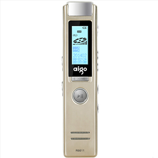 京聪商城爱国者（aigo）R6611录音笔专业微型 高清远距降噪 MP3播放器 学习/会议适用 8G 香槟金色总代理批发