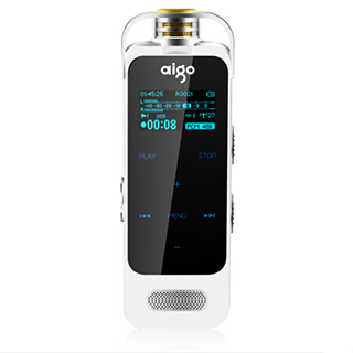 京聪商城爱国者（aigo）R6635 录音笔专业 微型 高清远距降噪正品 触摸屏幕 8G 白色总代理批发